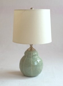 handmade, ceramic lamp, table lamp, kri kri studio, seattle, VIT ceramics, celadon