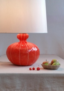 table lamp, ceramic, handmade, seattle, kri kri, interior lighting
